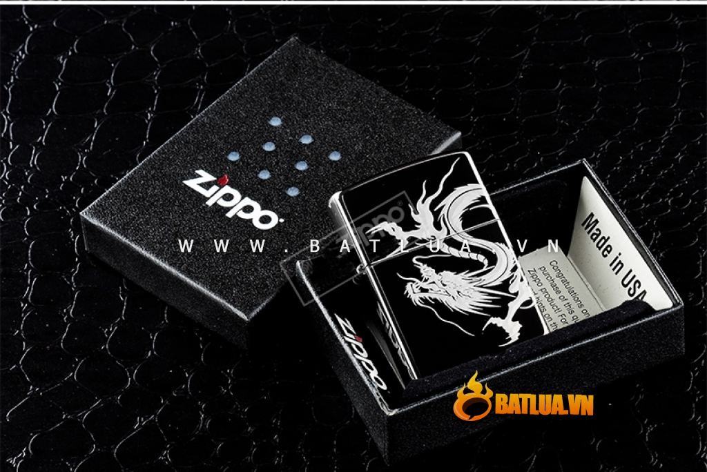 Bật lửa Zippo chính hãng rồng cách điệu quấn xung quanh