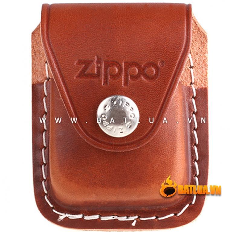 Bao da Zippo sắt khóa LPCB da nâu