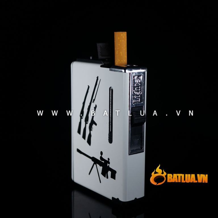 Hộp đựng thuốc lá đa năng in hình khẩu súng