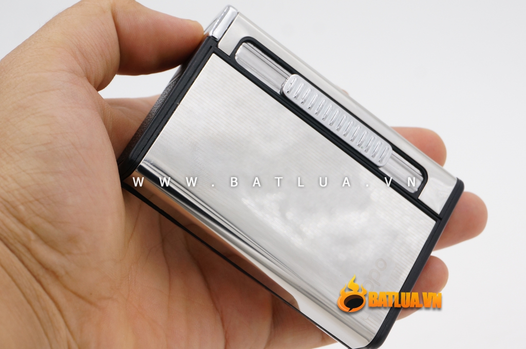 Hộp đựng thuốc lá đa năng in logo Zippo ver 2 màu trắng bạc