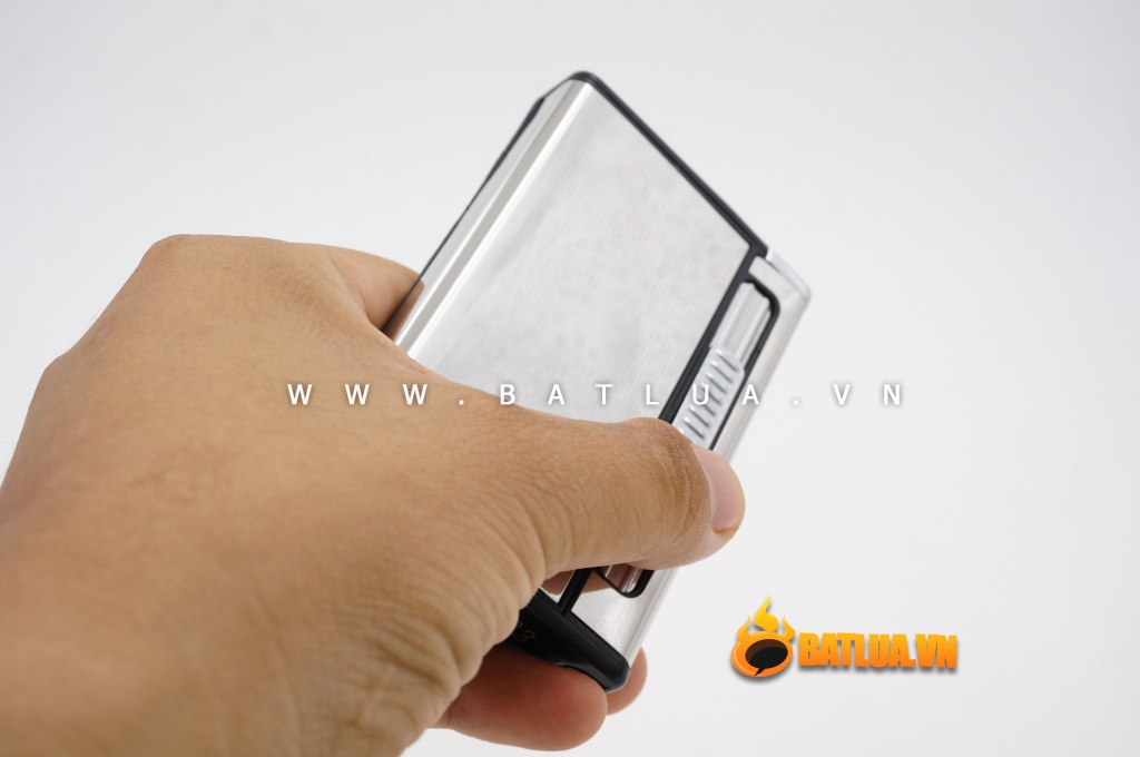 Hộp đựng thuốc lá đa năng in logo Zippo ver 2 màu trắng bạc