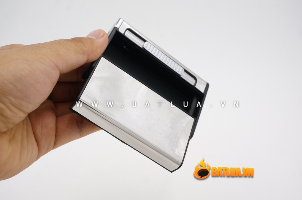 Hộp đựng thuốc lá đa năng in logo Zippo ver 2 màu trắng bạc