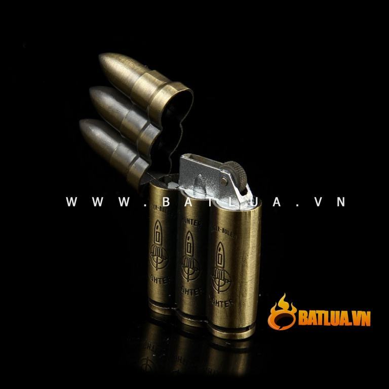 Bật lửa đánh đá hình ba viên đạn