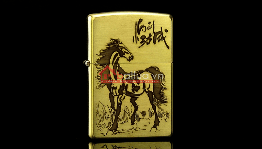 Bật lửa Zippo chính hãng đồng nhẹ khắc mã đáo thành công