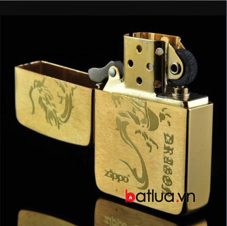 Bật lửa Zippo chính hãng đồng khắc rồng mẫu 007