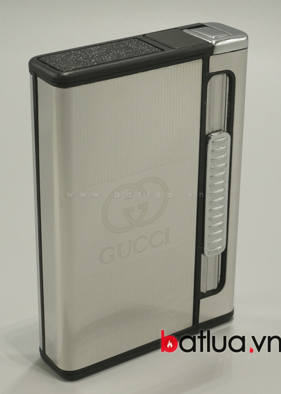 Hộp đựng thuốc lá đa năng in logo Gucci (Bạc)