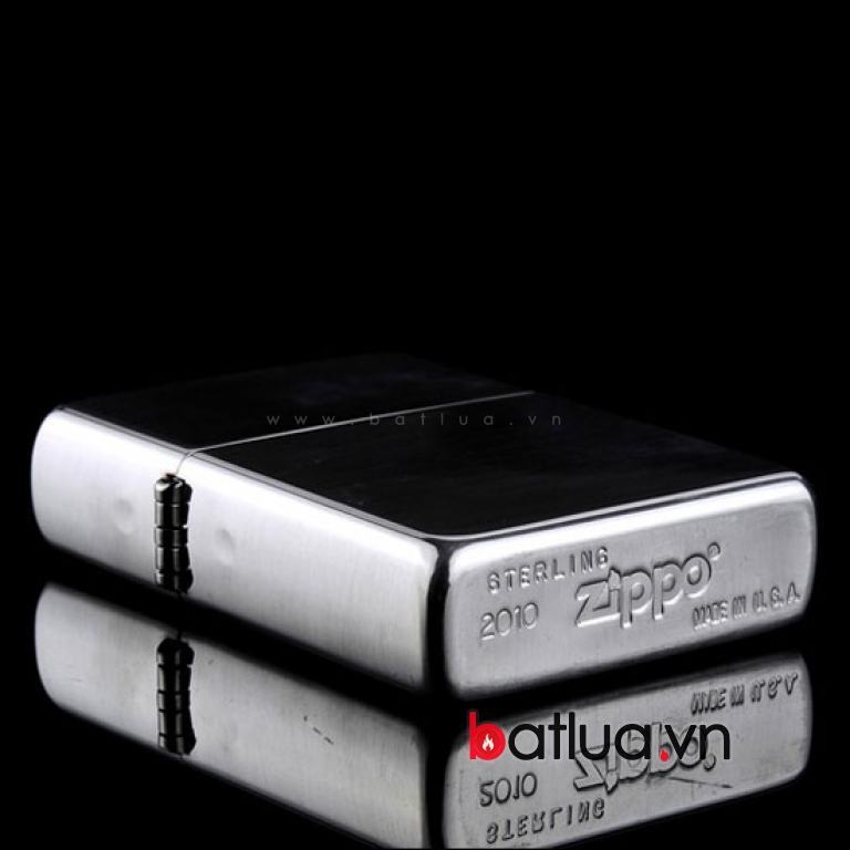 Bật lửa zippo chính hãng nguyên khối bạc trơn bóng ( Mẫu 15 )