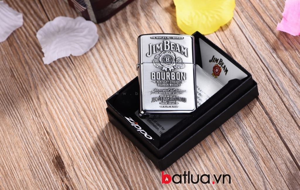 Bật lửa zippo chính hãng nhãn hiệu Jim Beam