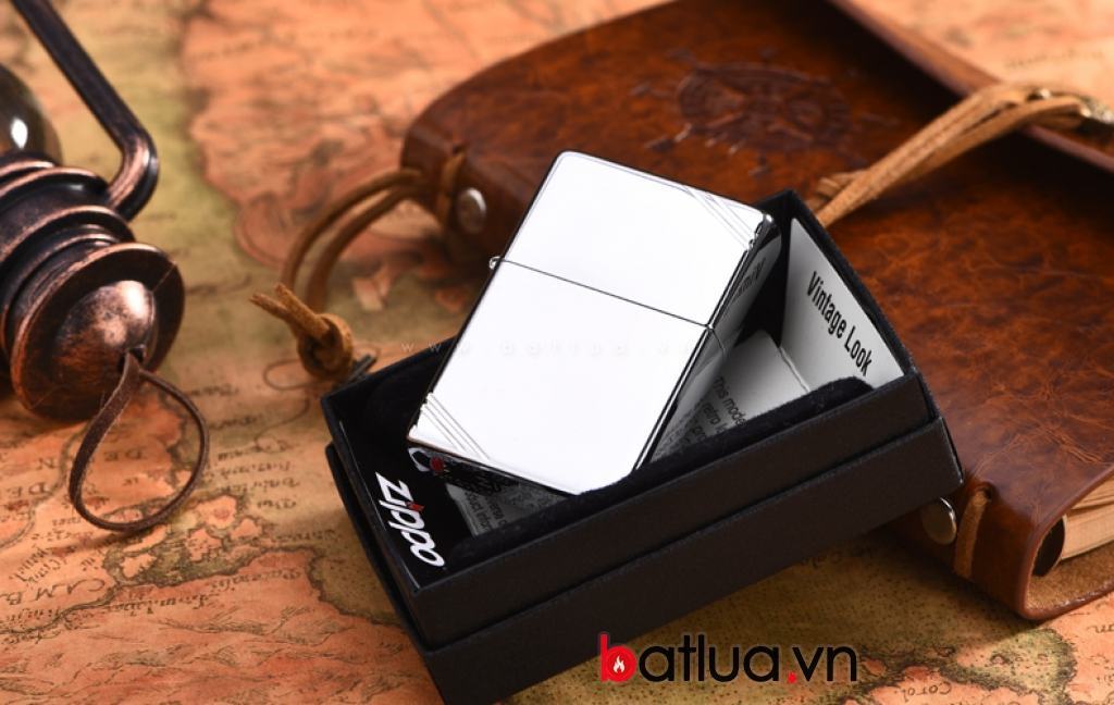 Bật lửa zippo chính hãng phiên bản Cutaway bạc mịn