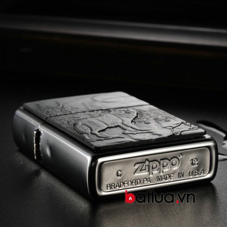 Bật lửa zippo khắc nổi hình sói