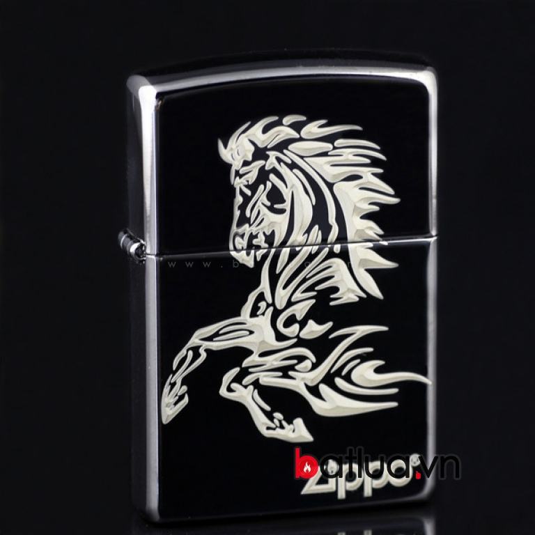 Bật lửa zippo chính hãng in hình ngựa