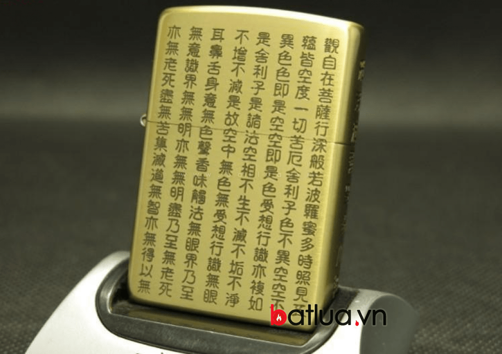 Bật lửa Zippo chính hãng đồng khắc Bát Nhã Tâm Kinh