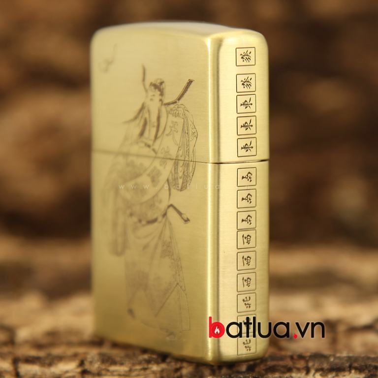 Bât lửa Zippo chính hãng đồng khắc ông Thần Tài may mắn