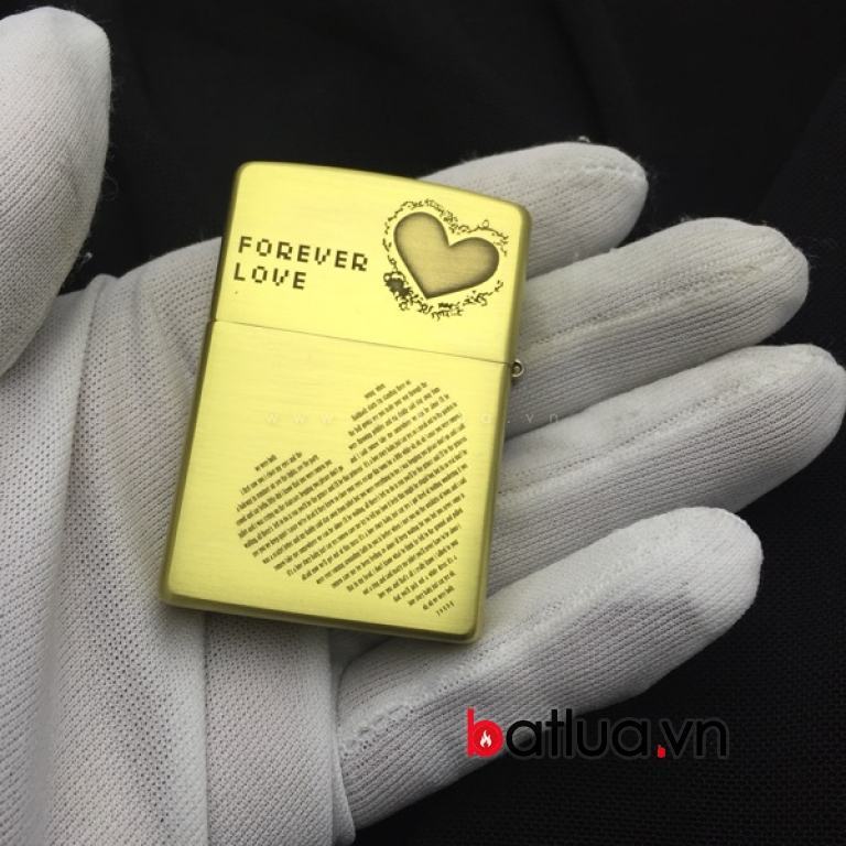 Bật lửa Zippo chính hãng đồng Love Forever