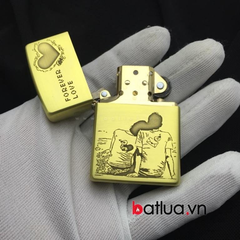 Bật lửa Zippo chính hãng đồng Love Forever