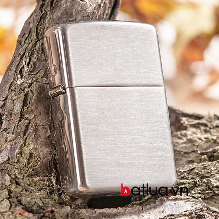 Bật lửa zippo chính hãng USA nguyên khối bạc xước