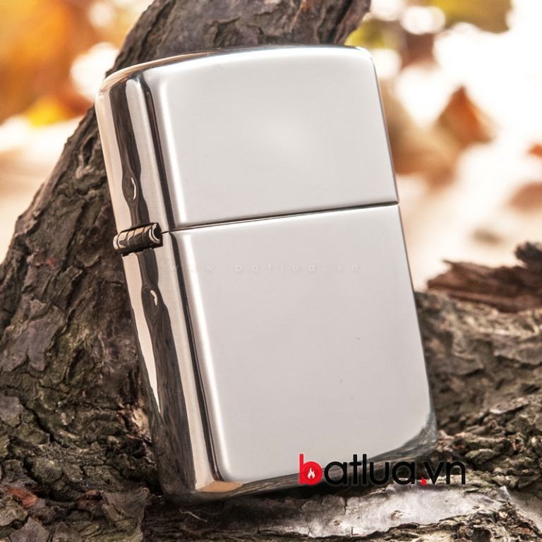 Bật lửa zippo chính hãng phiên bản Armor bạc nguyên khối