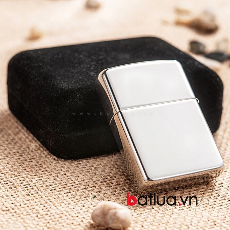 Bật lửa zippo chính hãng phiên bản Armor bạc nguyên khối