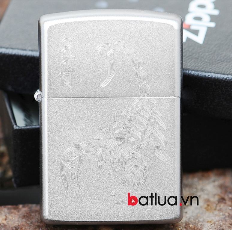 Bật lửa Zippo chính hãng bạc khắc Bọ cạp