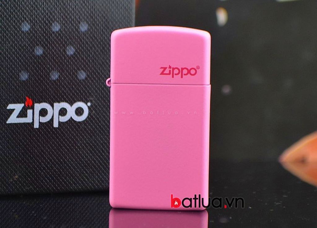 Bật lửa zippo chính hãng bản hẹp mày hồng cẩm