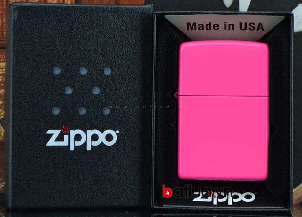 Bật lửa zippo chính hãng Mỹ phiên bản màu hồng