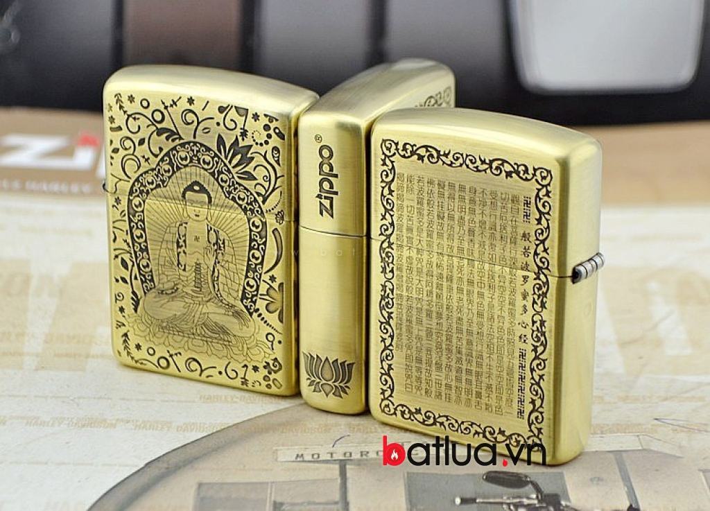 Bật lửa Zippo chính hãng zippo armor đồng khắc Đức phật