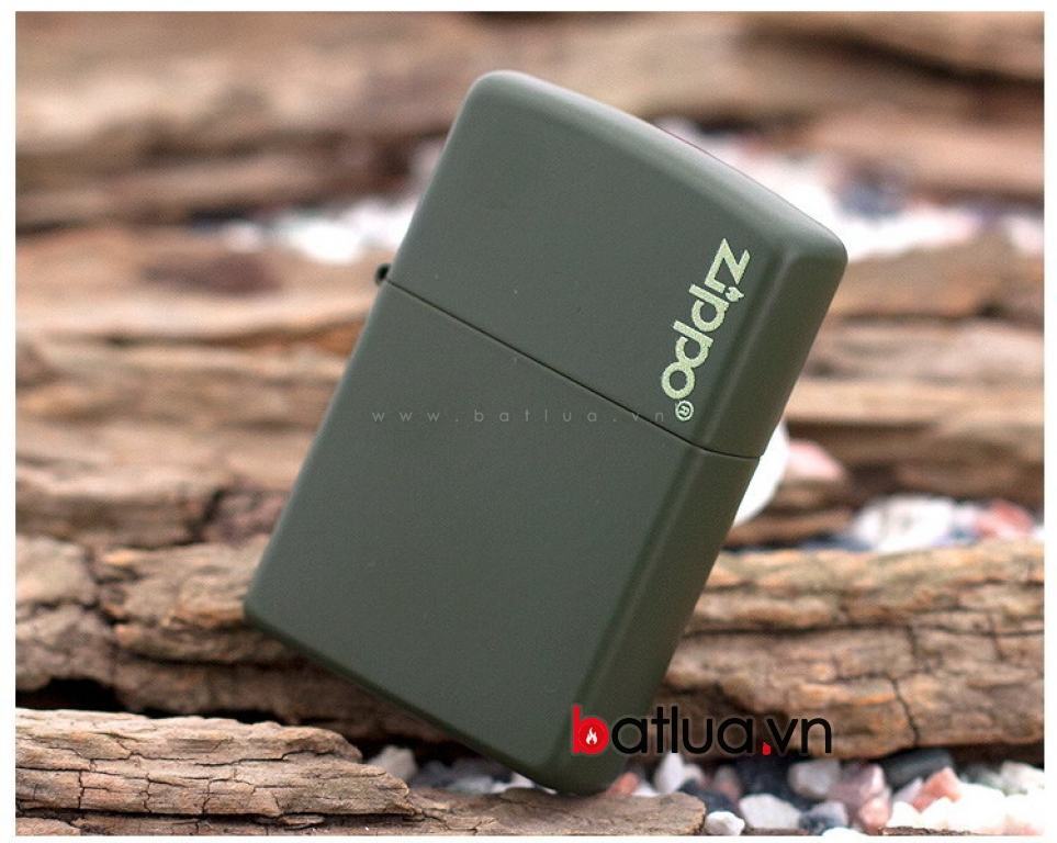 Bật lửa Zippo chính hãng sơn xanh lính