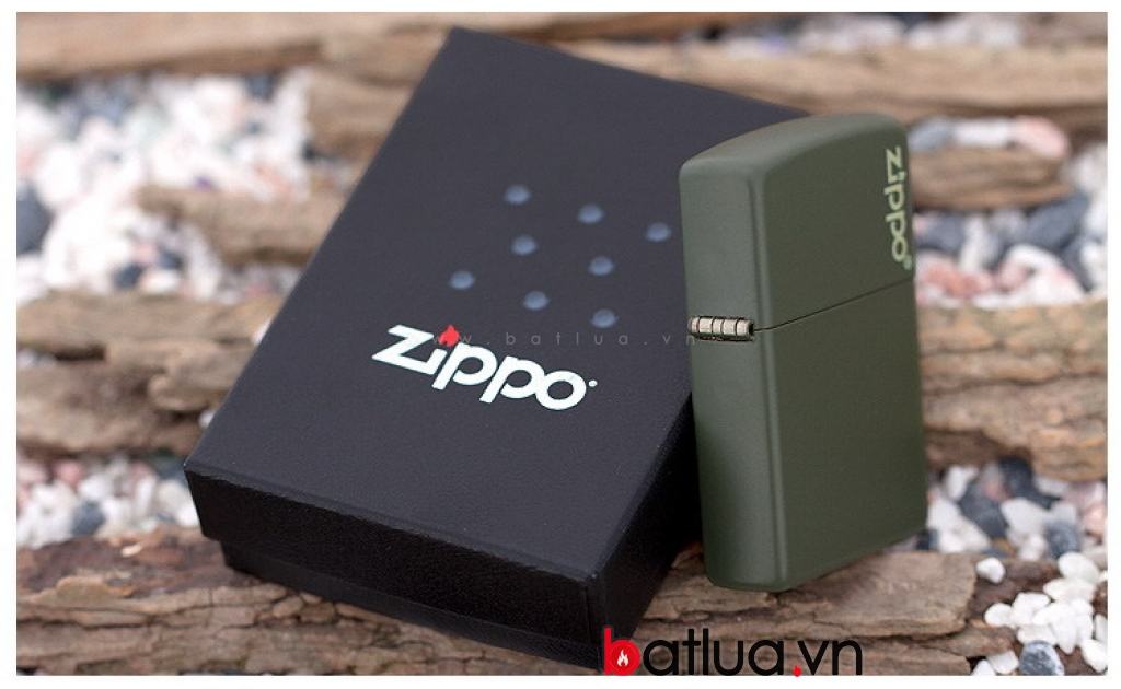 Bật lửa Zippo chính hãng sơn xanh lính