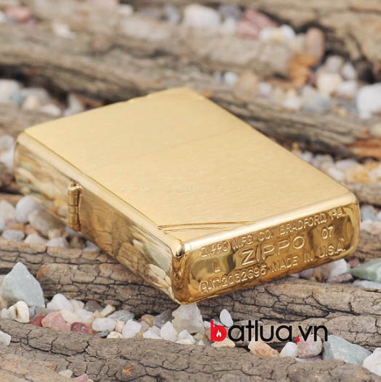 Bật lửa zippo đồng sước ngang Classical Brass