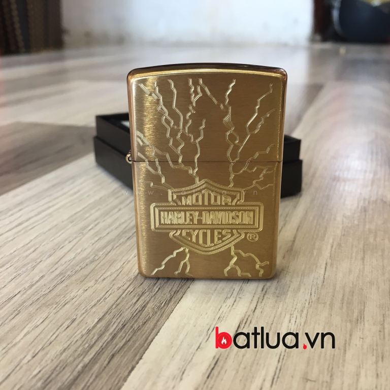 Bật lửa Zippo chính hãng đồng khắc harley davidson