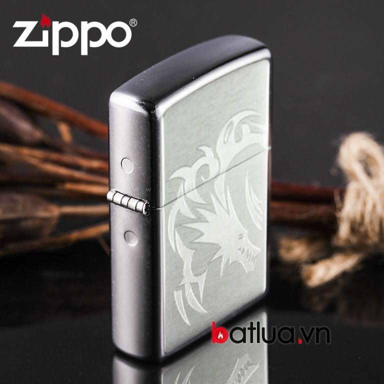 Bật lửa Zippo chính hãng bạc khắc rồng