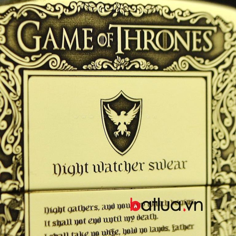 Bật lửa Zippo chính hãng Game of thrones