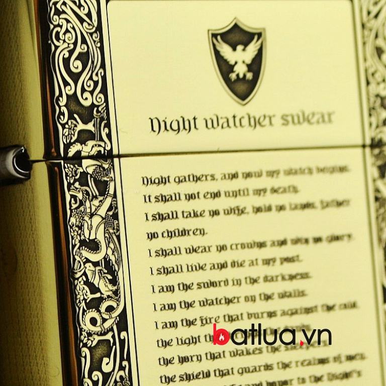 Bật lửa Zippo chính hãng Game of thrones