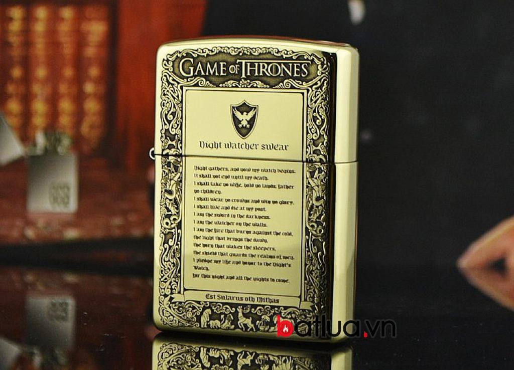 Bật lửa Zippo chính hãng Game of thrones