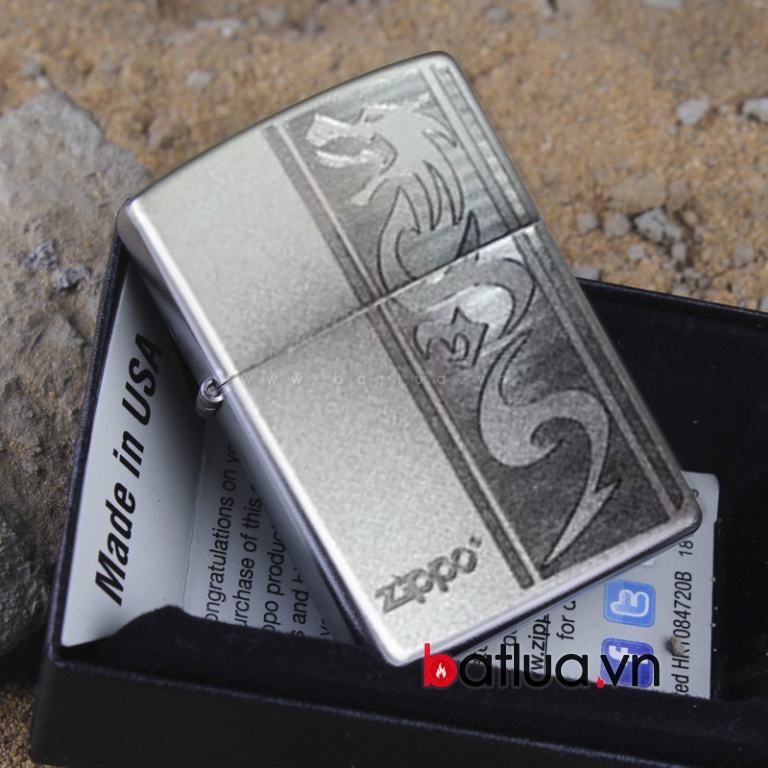 Bật lửa zippo chính hãng khắc rồng một bên