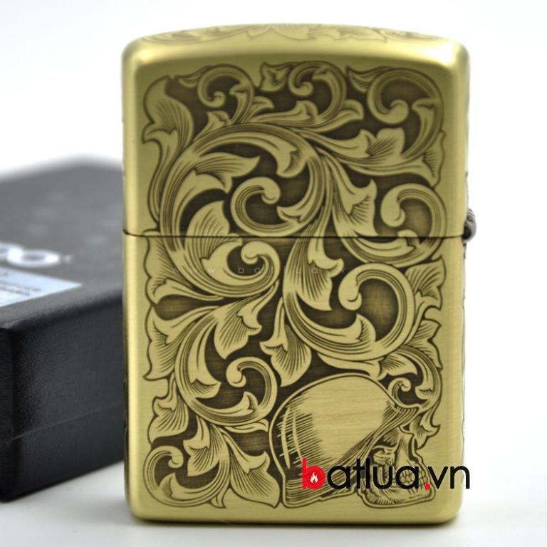 Bật lửa Zippo chính hãng đồng khắc họa tiết cô gái