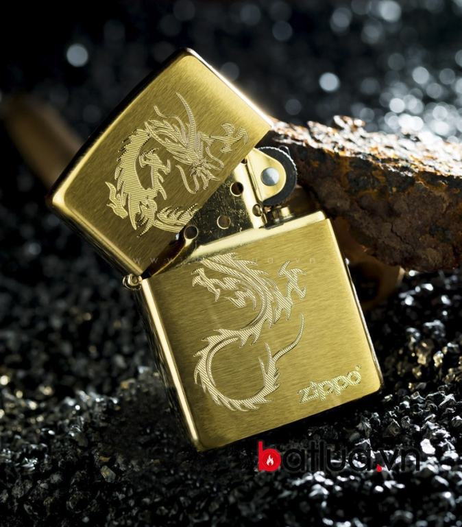 Bật lửa zippo chính hãng đồng phiên bản rồng