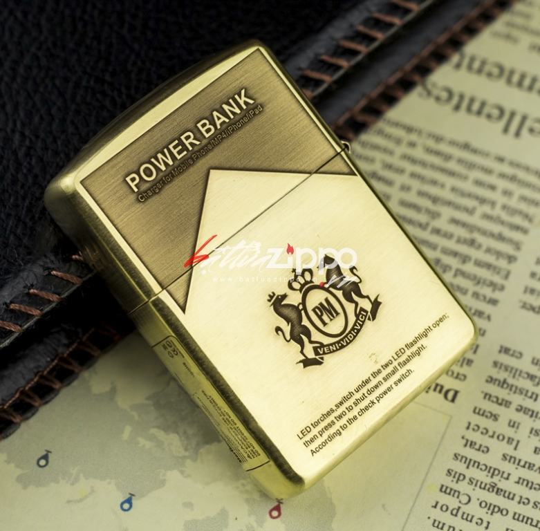 Bật lửa Zippo chính hãng đồng khắc thương hiệu Marlboro