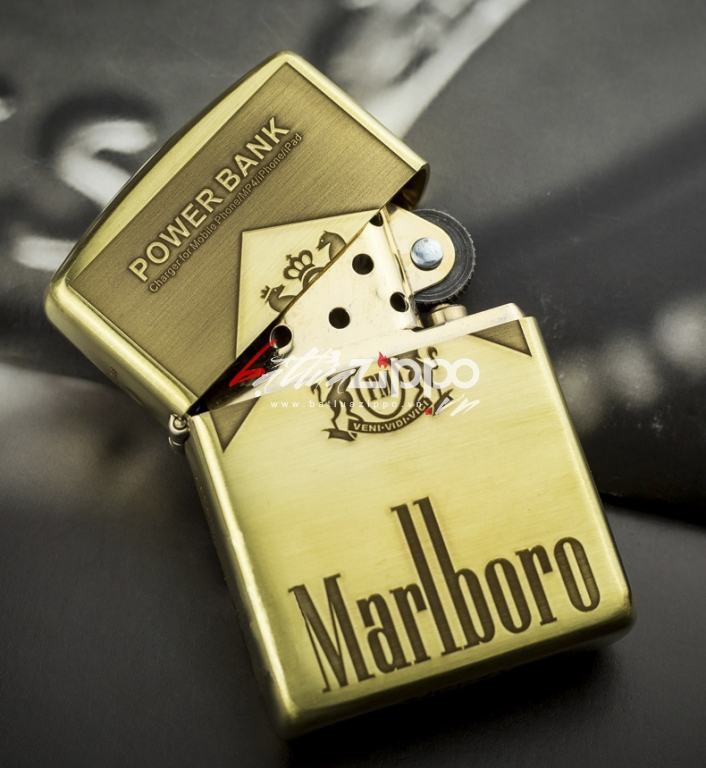 Bật lửa Zippo chính hãng đồng khắc thương hiệu Marlboro