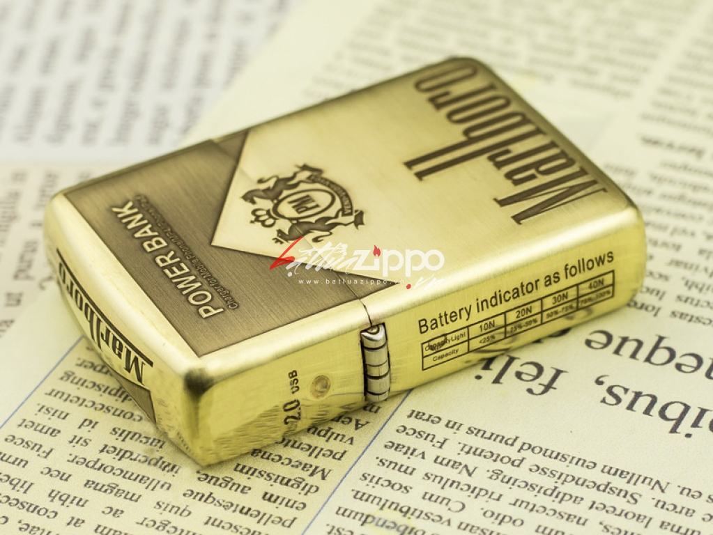 Bật lửa Zippo chính hãng đồng khắc thương hiệu Marlboro