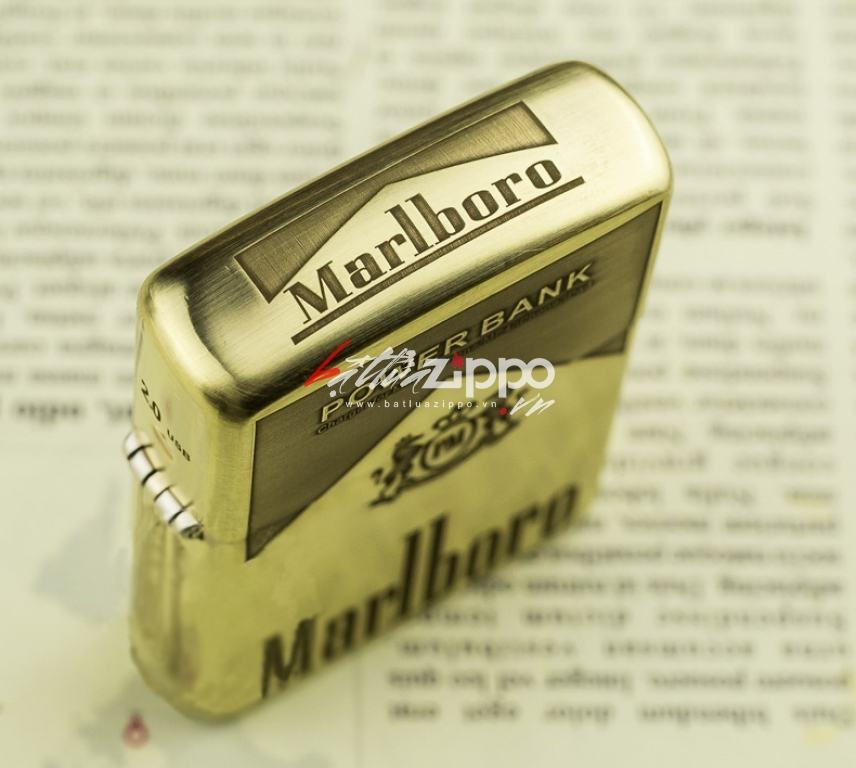 Bật lửa Zippo chính hãng đồng khắc thương hiệu Marlboro