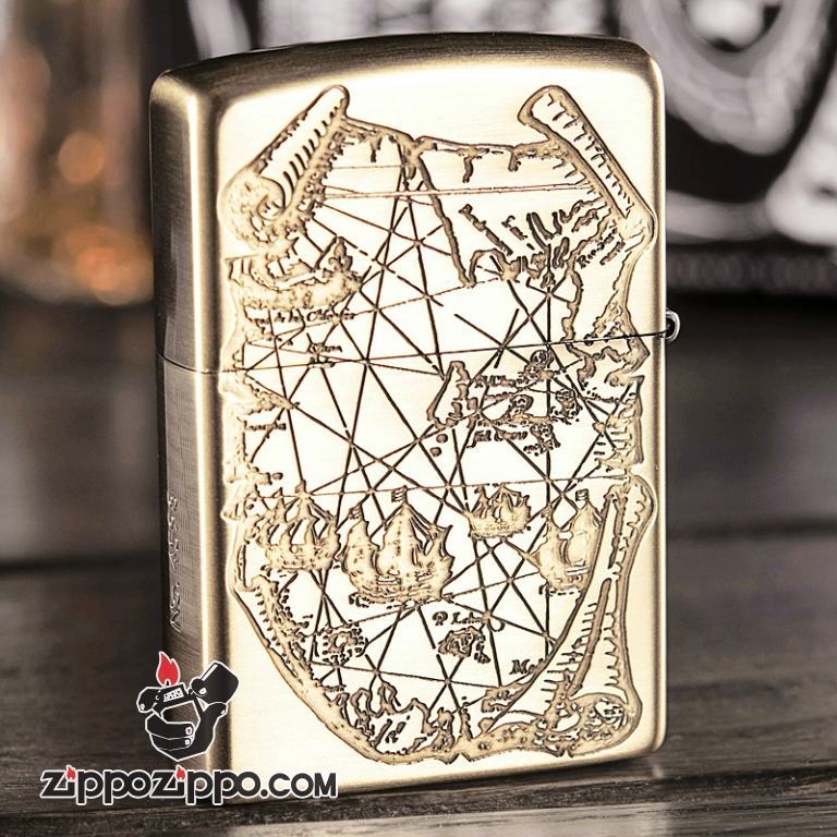 Bật lửa Zippo đồng khắc biểu tượng cướp biển