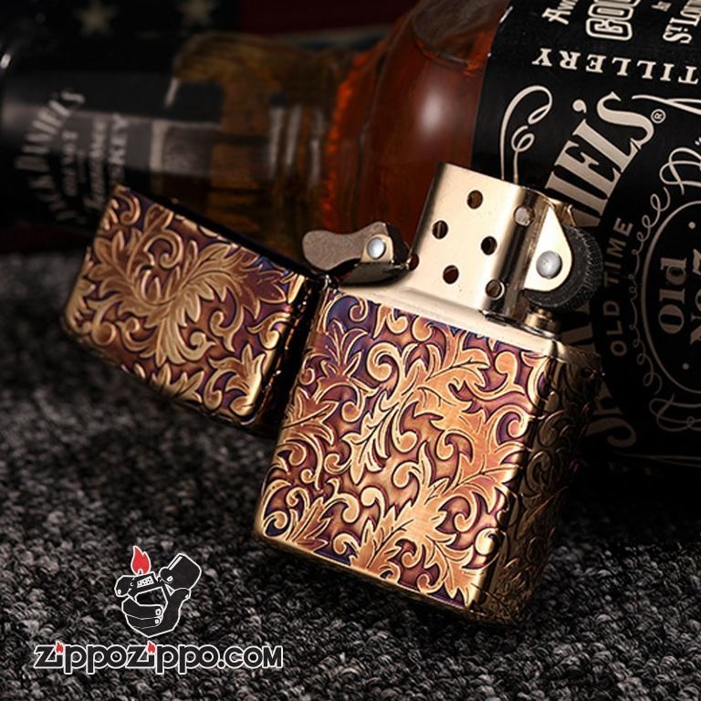 Bật lửa Zippo  trạm khắc nổi hoa văn Arabesque 5