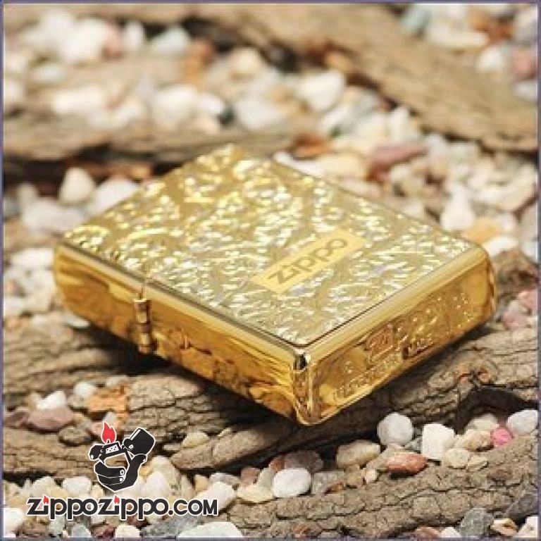 Bật lửa Zippo Đồng trạm khắc hoa văn Arabesque K-9