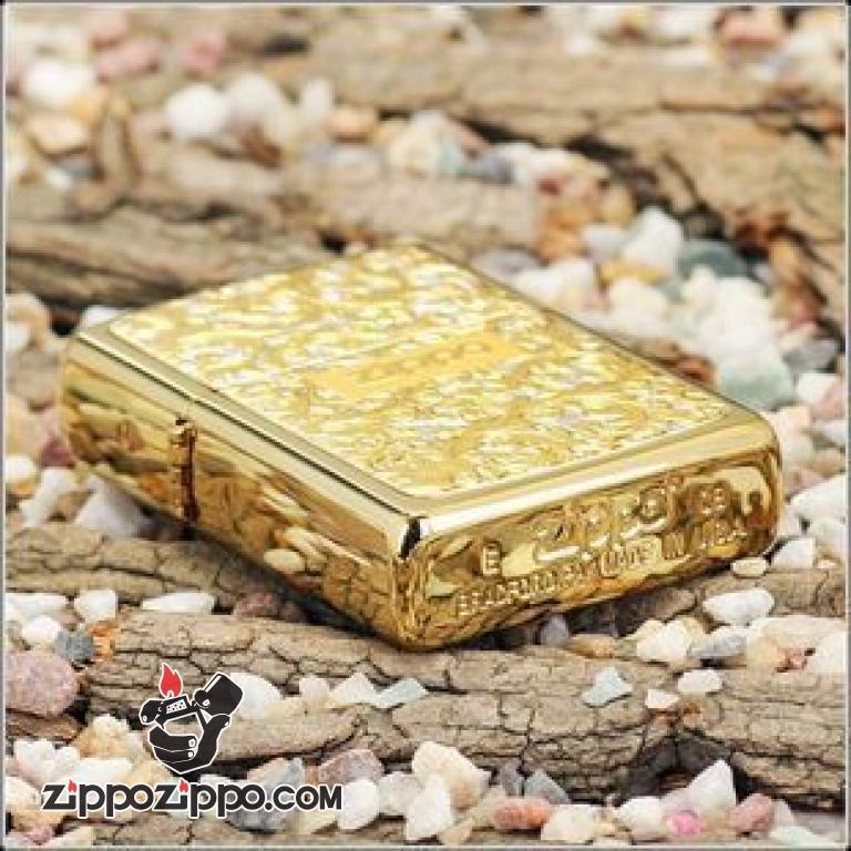 Bật lửa Zippo Đồng trạm khắc hoa văn Arabesque K-9