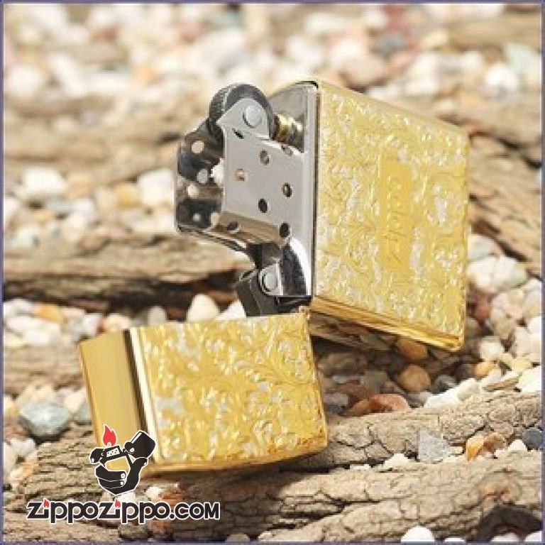 Bật lửa Zippo Đồng trạm khắc hoa văn Arabesque K-9