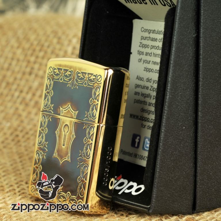 Bật lửa Zippo Đồng khắc hình cánh cửa