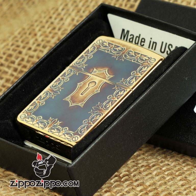 Bật lửa Zippo Đồng khắc hình cánh cửa