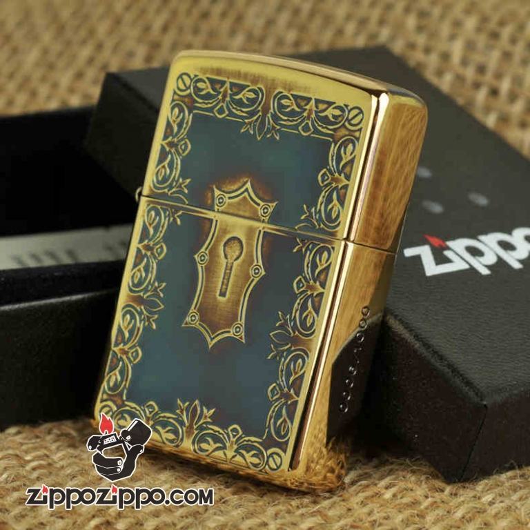 Bật lửa Zippo Đồng khắc hình cánh cửa