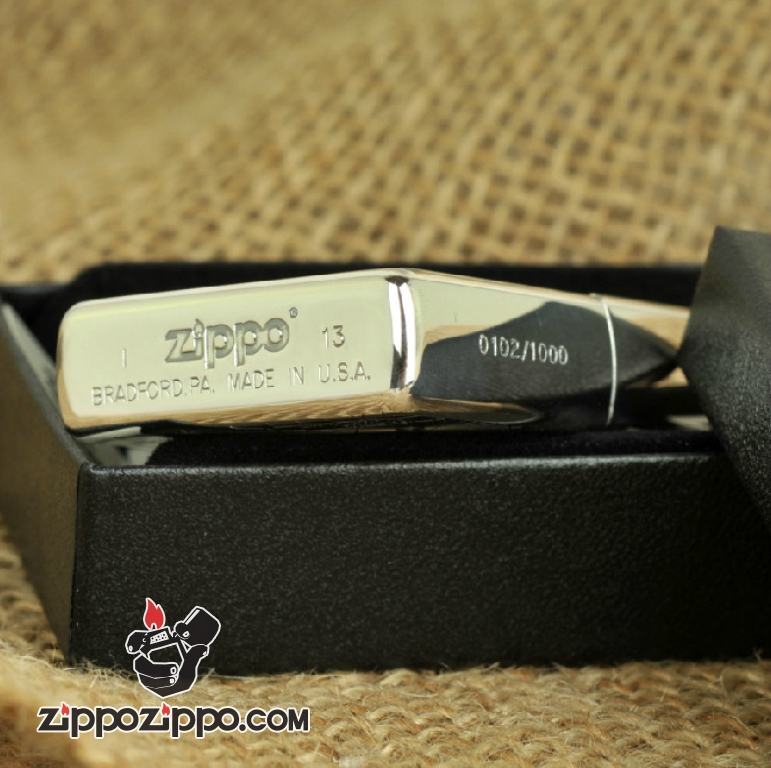 Bật lửa Zippo đồng khắc hình la bàn Ver 1